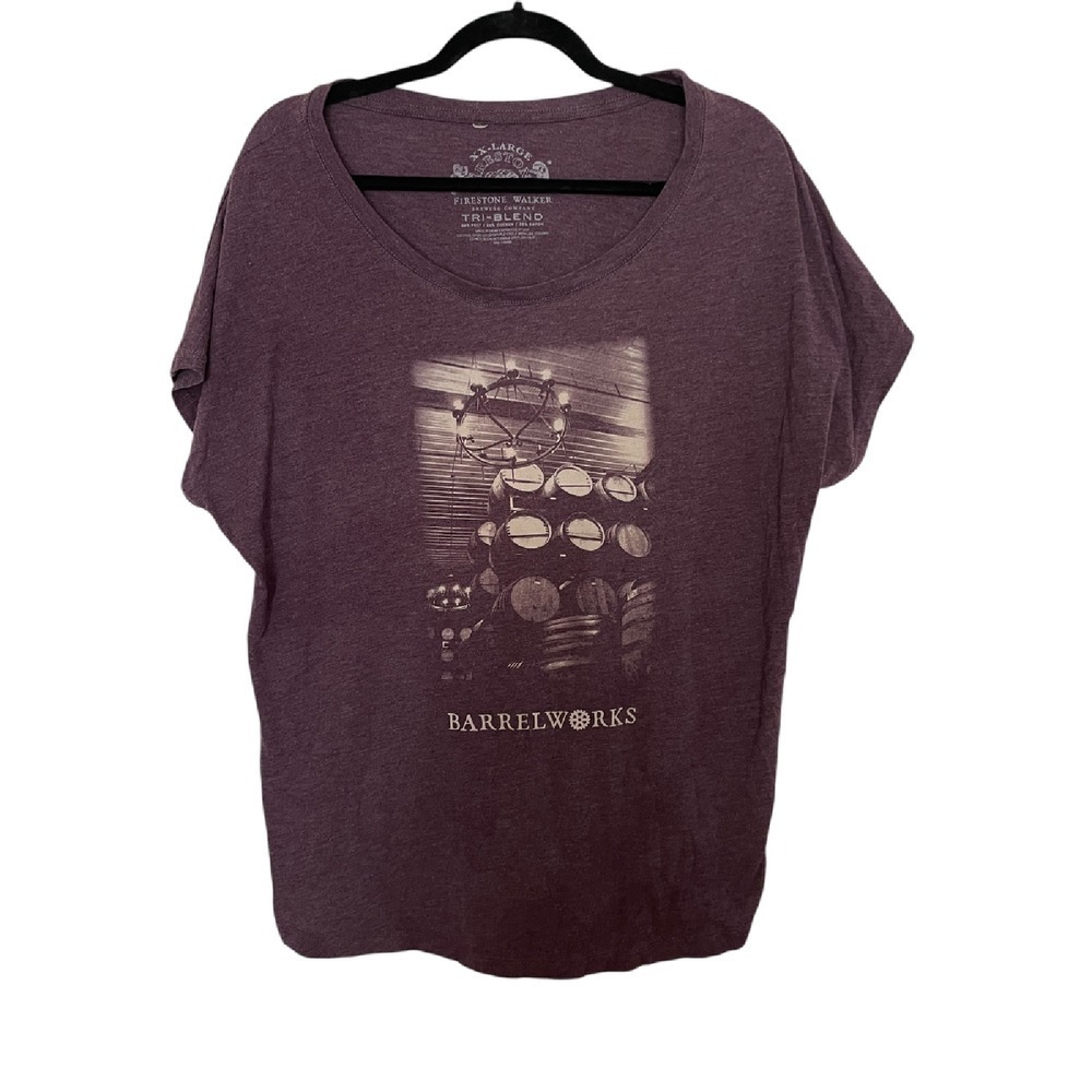 Firestone Walker Barrelworks Graphic Tee Relaxed Fit Purple XXL